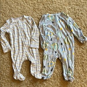 Huggies Baby Sleeper Bundle, Striped and Balloon Print NWOT